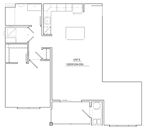 1 Bedroom with Den Floor Plan at Cambria Place, Carlisle, PA